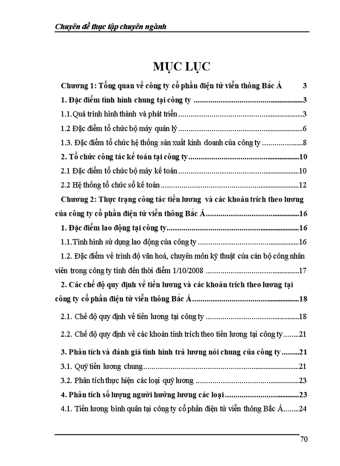 image for page Kế toán tiền lương và các khoản trích theo lương tại Công ty cổ phần điện tử viễn thông Bắc Á