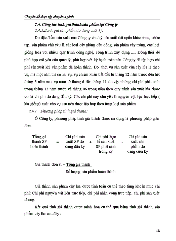 image for page Kế toán chi phí sản xuất và tính giá thành sản phẩm cây lúa tại công ty tnhh nhà nước một thành viên đầu tư & phát triển nông nghiệp hà nội