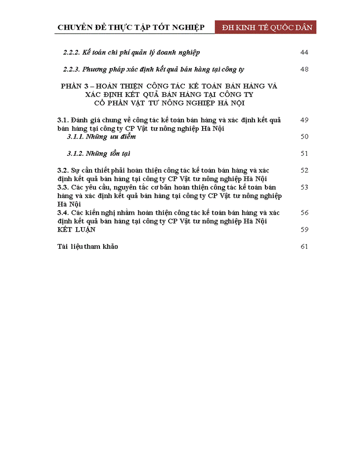 image for page Hoàn thiện công tác kế toán bán hàng và xác định kết quả bán hàng tại công ty Cổ phần Vật tư nông nghiệp Hà Nội