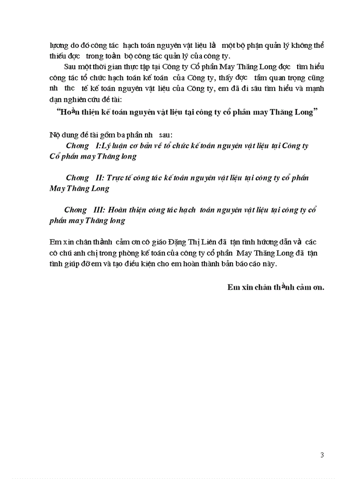 image for page Hoàn thiện kế toán nguyên vật liệu tại công ty cổ phần may Thăng Long