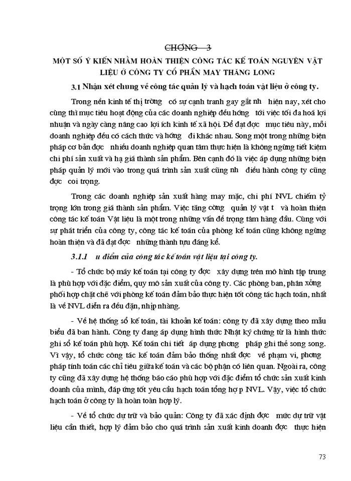 image for page Hoàn thiện kế toán nguyên vật liệu tại công ty cổ phần may Thăng Long