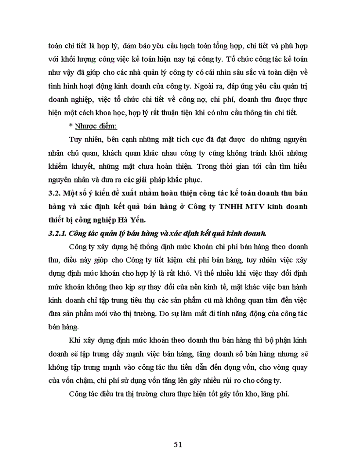 image for page Tổ chức công tác kế toán bán hàng và xác định kết quả bán hàng tại Công ty TNHH MTV kinh doanh thiết bị công nghiệp Hà Yến