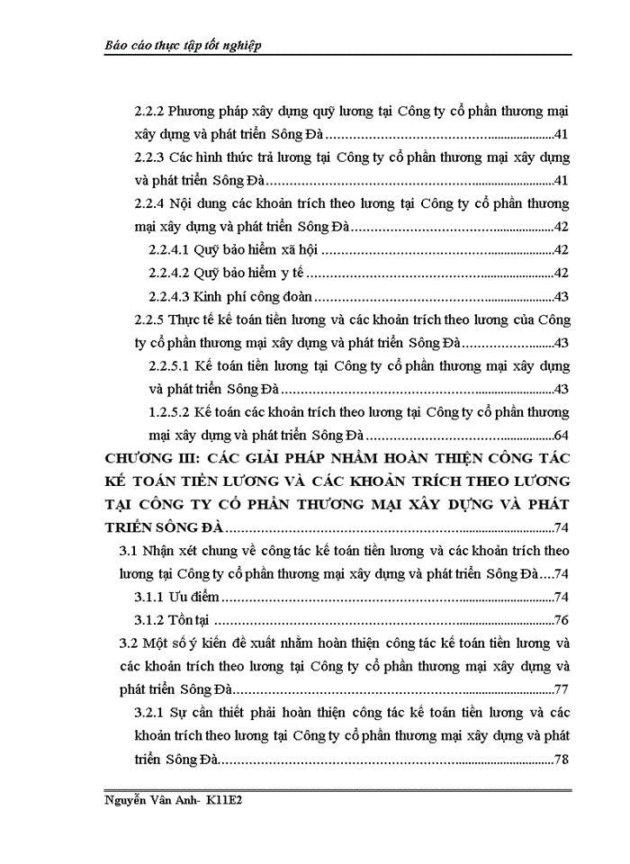 image for page Thực trạng kế toán tiền lương và các khoản trích theo lương tại Công ty cổ phần thương mại xây dựng và phát triển Sông Đà