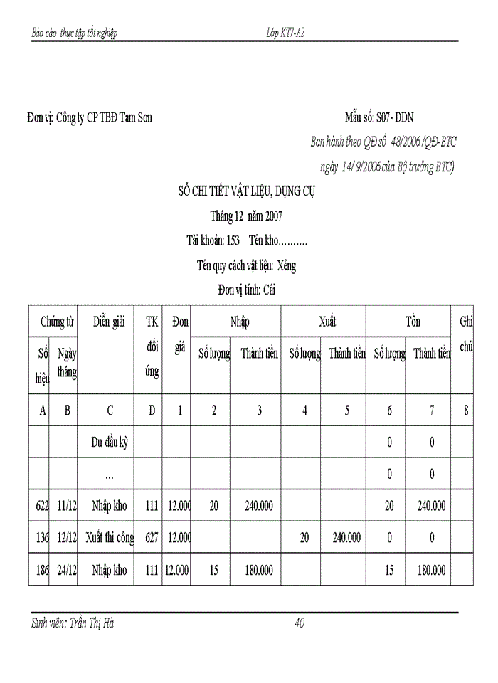 image for page Hoàn thiện kế toán nguyên vật liệu và công cụ dụng cụ tại Công ty Cổ phần Thiết bị điện Tam Sơn