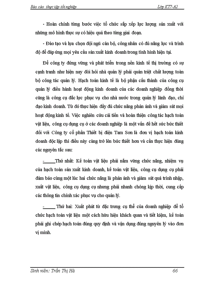 image for page Hoàn thiện kế toán nguyên vật liệu và công cụ dụng cụ tại Công ty Cổ phần Thiết bị điện Tam Sơn