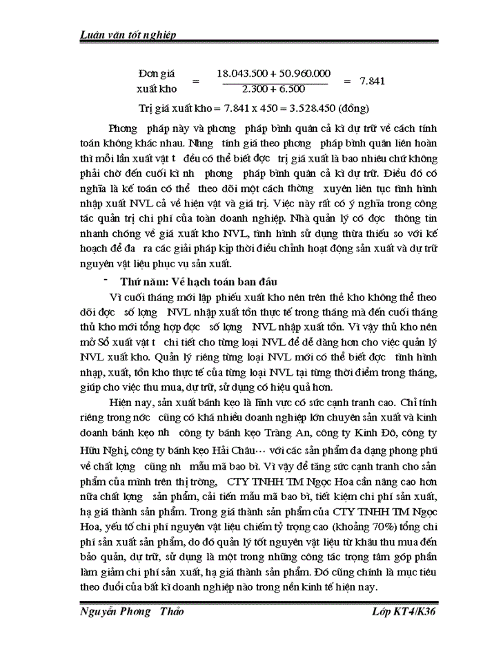 image for page Hoàn thiện công tác kế toán nguyên vật liệu tại Công ty TNHH TM Ngọc Hoa