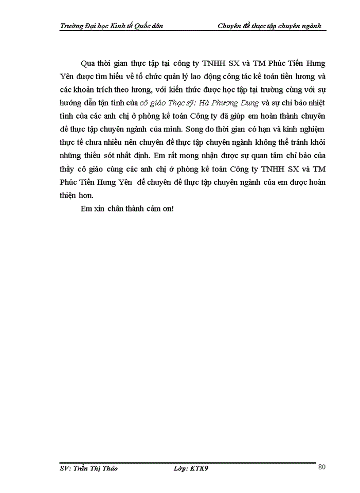 image for page Công tác tổ chức kế toán tiền lương và các khoản trích nộp theo lương tại  Công ty TNHH SX và TM  Phúc Tiến Hưng Yên