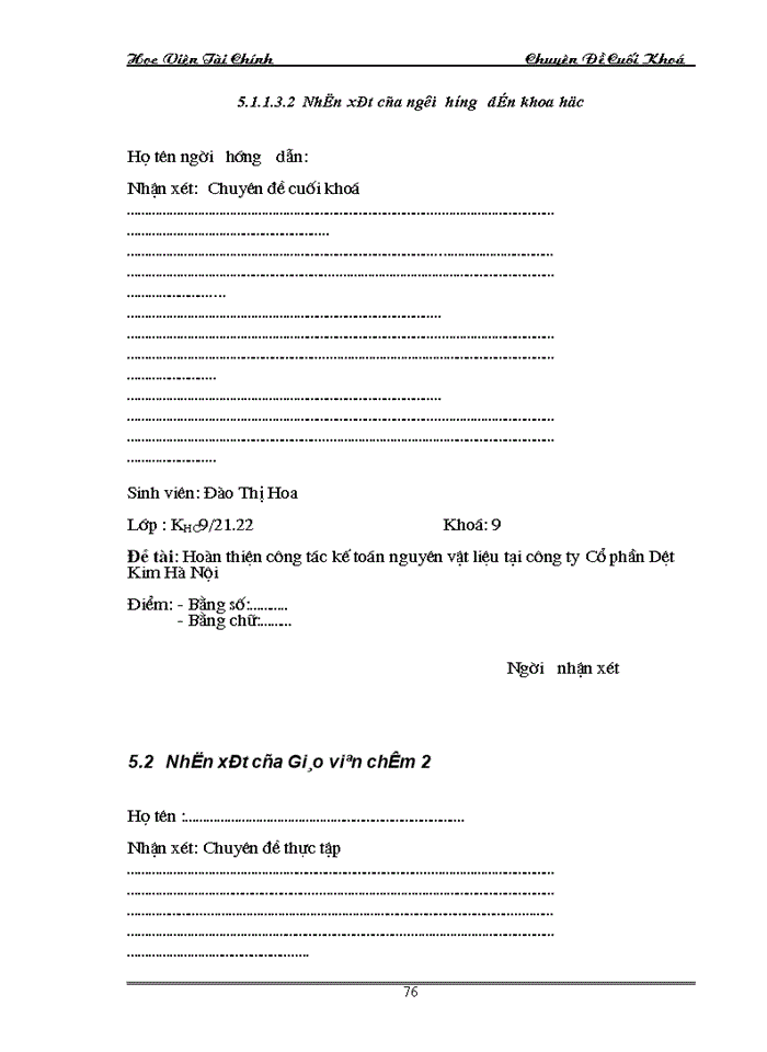 image for page Hoàn thiện công tác kế toán nguyên vật liệu tại Công ty Cổ phần Dệt Kim Hà Nội