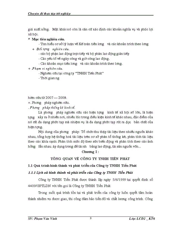 image for page Kế toán tiền lương và các khoản trích theo lương tại  Công ty TNHH Tiến Phát.