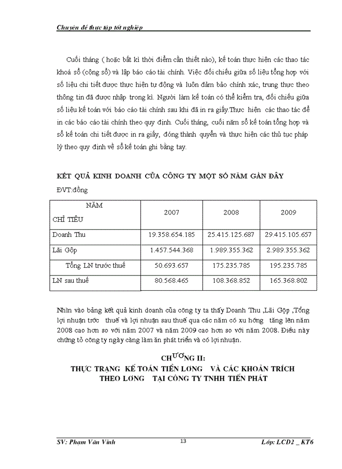 image for page Kế toán tiền lương và các khoản trích theo lương tại  Công ty TNHH Tiến Phát.