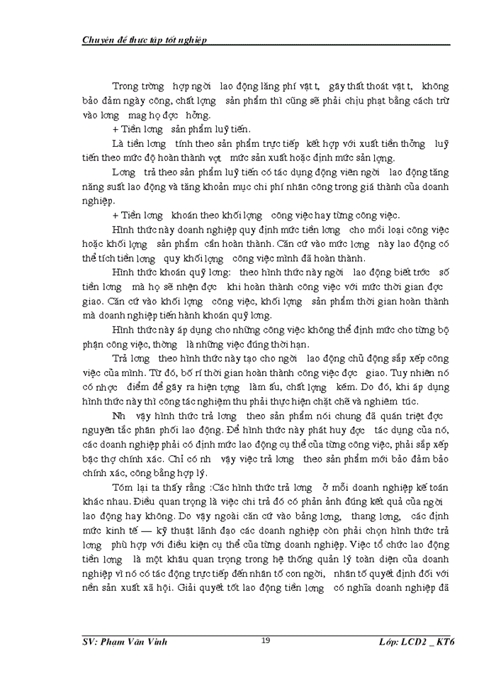 image for page Kế toán tiền lương và các khoản trích theo lương tại  Công ty TNHH Tiến Phát.