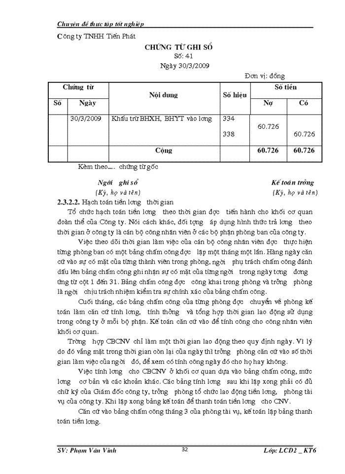 image for page Kế toán tiền lương và các khoản trích theo lương tại  Công ty TNHH Tiến Phát.