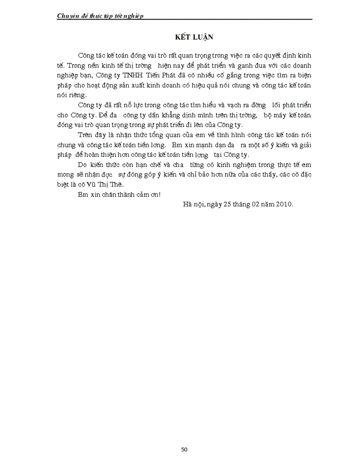 image for page Kế toán tiền lương và các khoản trích theo lương tại  Công ty TNHH Tiến Phát.