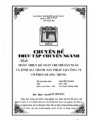 Hoàn thiện kế toán chi phí sản xuất và tính giá thành sản phẩm tại công ty cổ phần quang trung