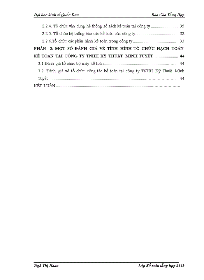 image for page Tổ chức bộ máy kế toán và hệ thống kế toán tại Công ty TNHH Kỹ Thuật Minh Tuyết.