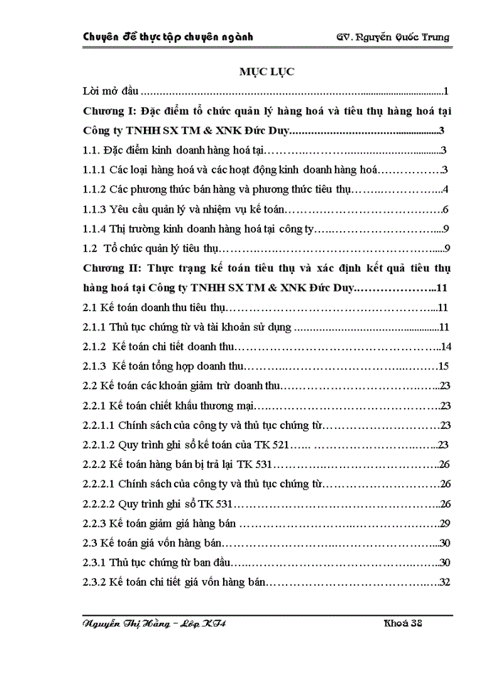 image for page Hoàn thiện kế toán tiêu thụ hàng hoá và xác định kết quả tiêu thụ hàng hoá tại Công ty TNHH SX-TM & XNK Đức Duy