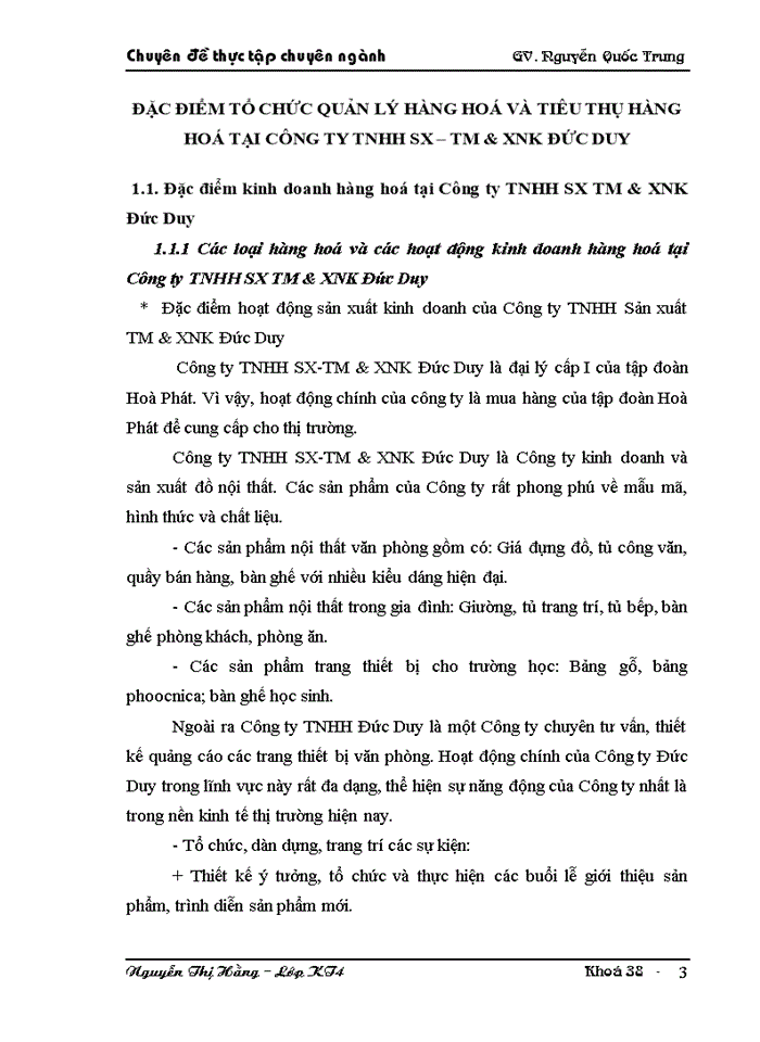 image for page Hoàn thiện kế toán tiêu thụ hàng hoá và xác định kết quả tiêu thụ hàng hoá tại Công ty TNHH SX-TM & XNK Đức Duy