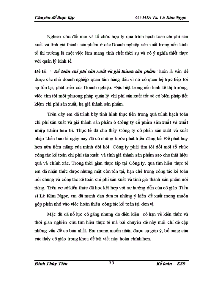 image for page Hoàn thiện kế toán chi phí sản xuất và tính giá thành sản phẩm tại Công ty cổ phần sản xuất và xuất nhập khẩu bao bì
