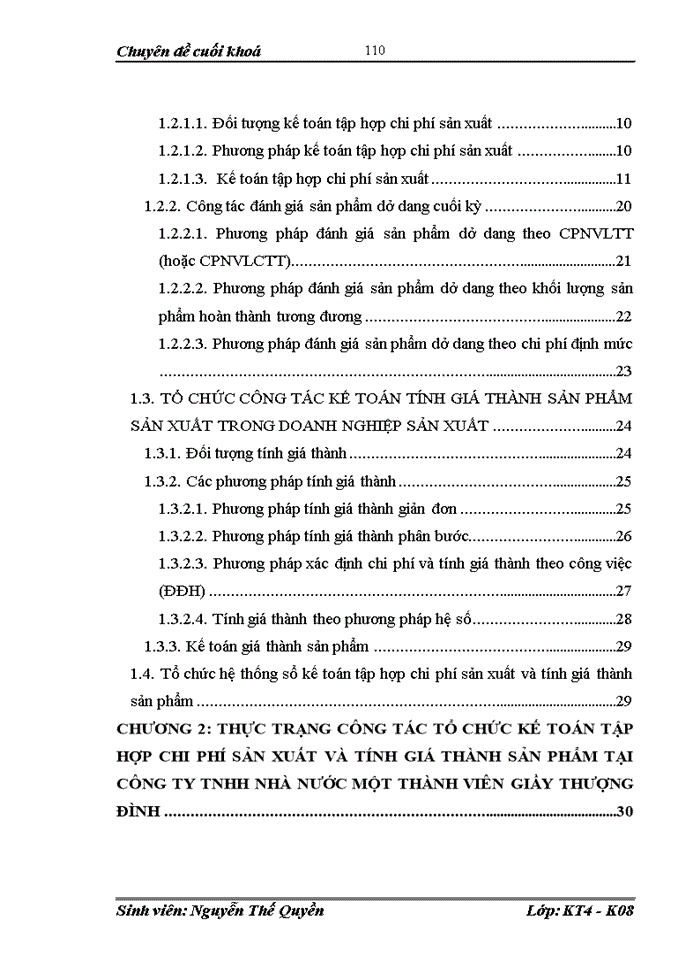 image for page Công tác tổ chức kế toán tập hợp chi phí sản xuất và tính giá thành sản phẩm tại Công ty TNHH Nhà nước một thành viên Giầy Thượng Đình