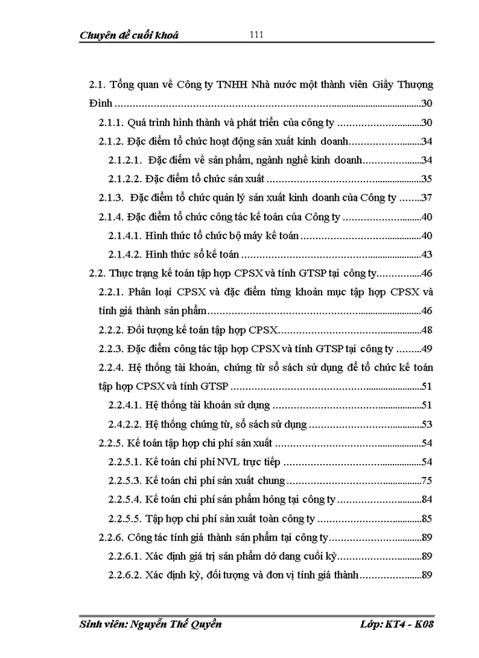 image for page Công tác tổ chức kế toán tập hợp chi phí sản xuất và tính giá thành sản phẩm tại Công ty TNHH Nhà nước một thành viên Giầy Thượng Đình