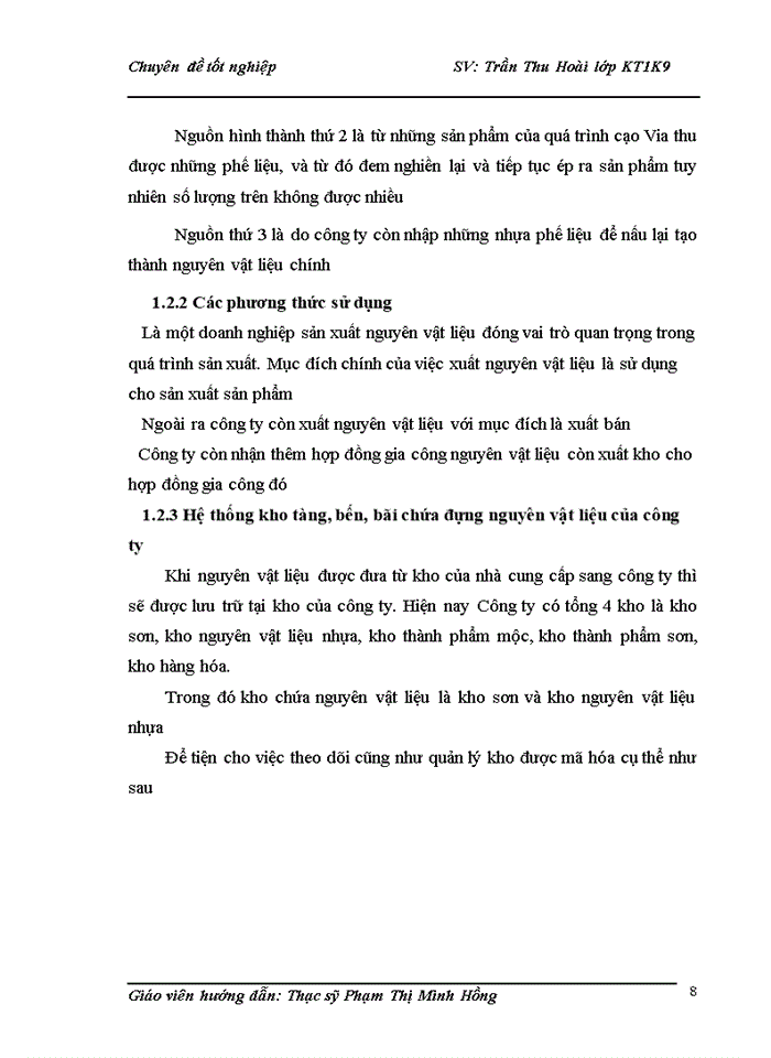 image for page Hoàn thiện  kế toán nguyên vật liệu tại công ty TNHH Trà Mi