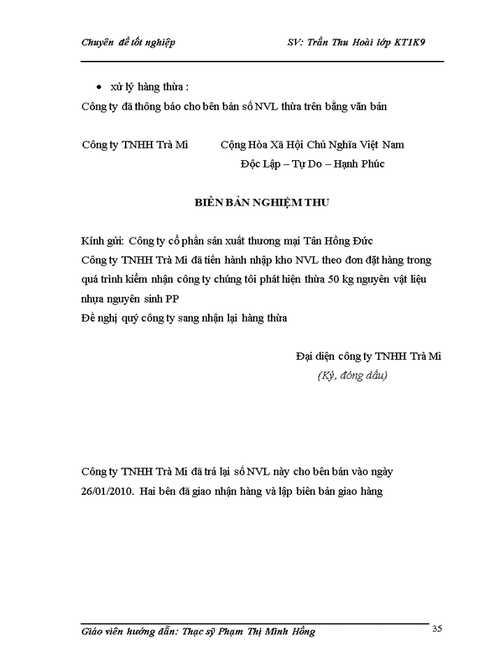 image for page Hoàn thiện  kế toán nguyên vật liệu tại công ty TNHH Trà Mi