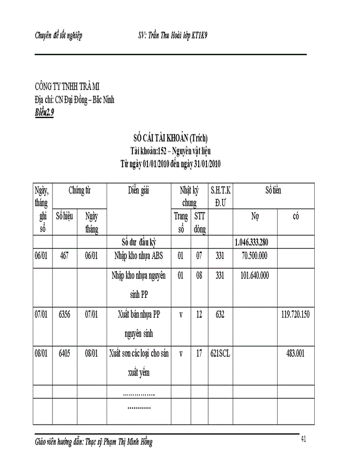 image for page Hoàn thiện  kế toán nguyên vật liệu tại công ty TNHH Trà Mi