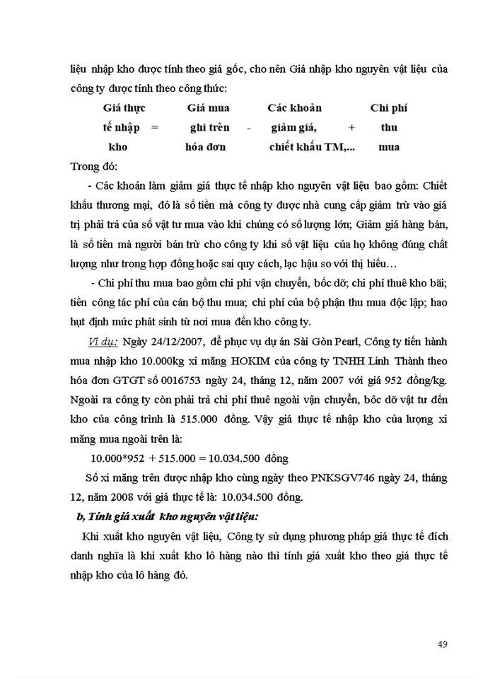 image for page Hoàn thiện kế toán nguyên, vật liệu tại Công ty Cổ phần Sông Đà 207