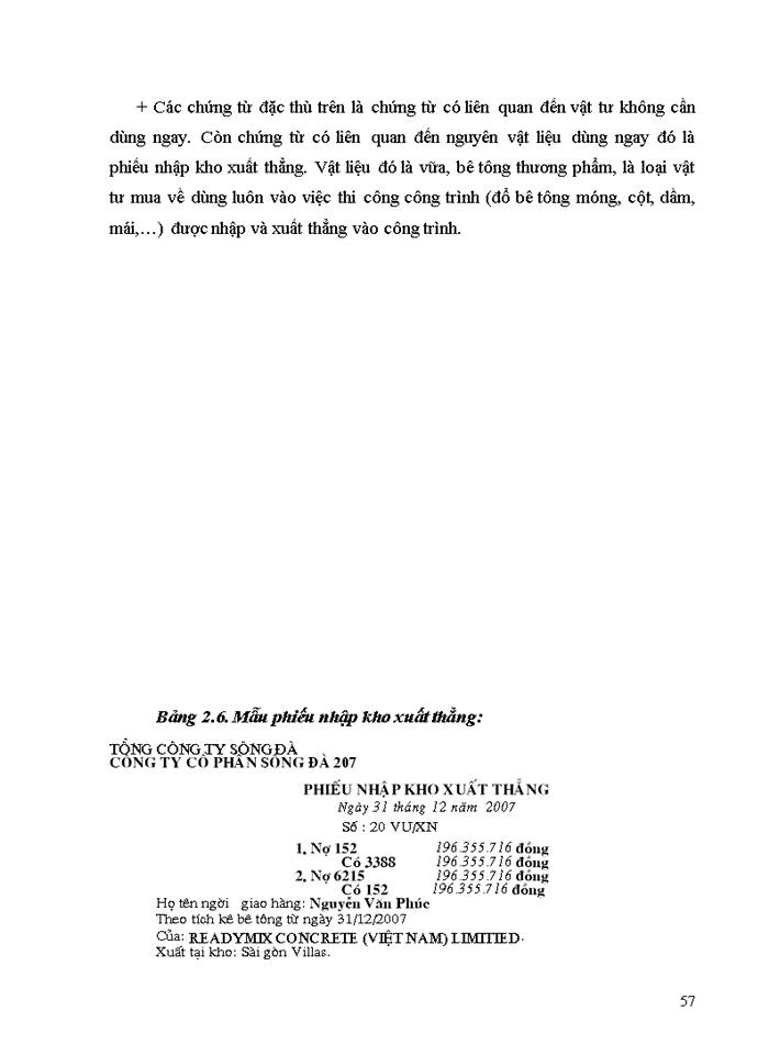 image for page Hoàn thiện kế toán nguyên, vật liệu tại Công ty Cổ phần Sông Đà 207