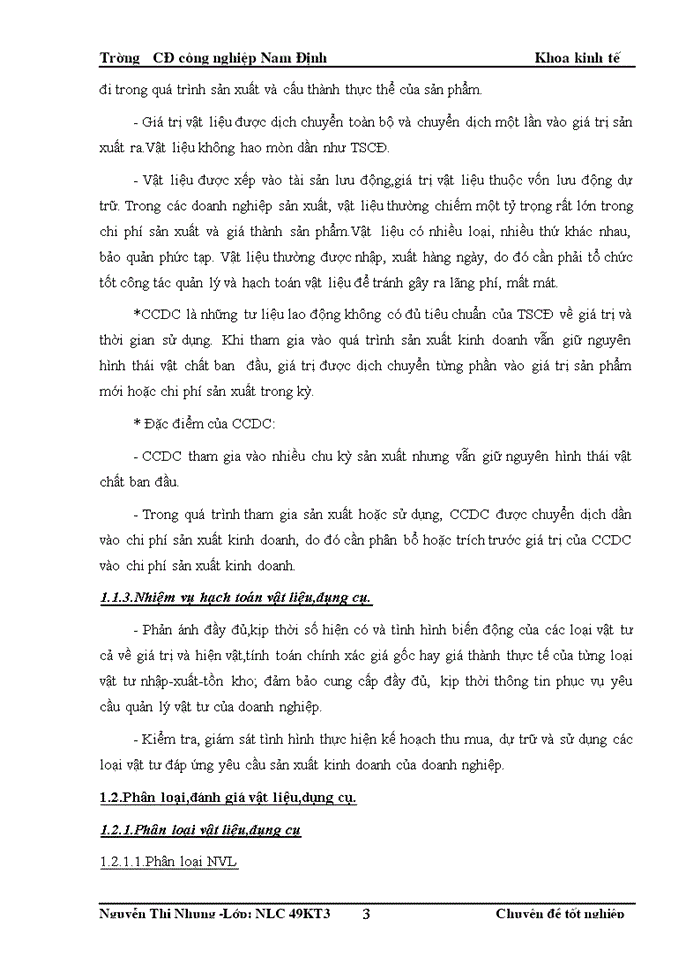 image for page Kế toán Nguyên vật liệu và Công cụ dụng cụ tại Công ty CP Thăng Long II