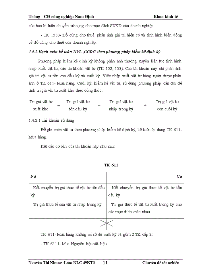 image for page Kế toán Nguyên vật liệu và Công cụ dụng cụ tại Công ty CP Thăng Long II