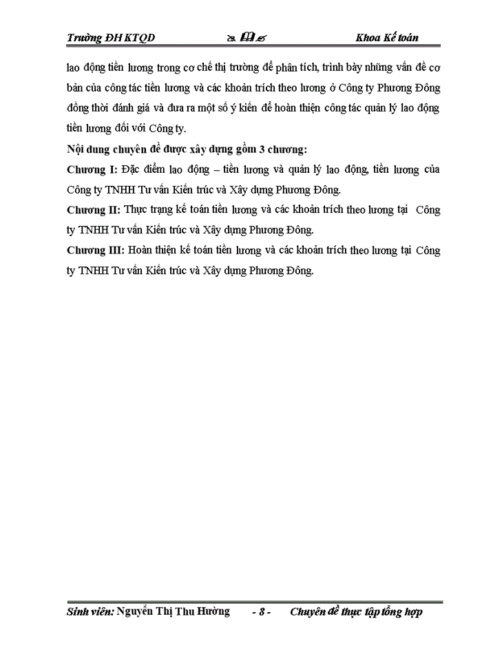 image for page Hoàn thiện tổ chức công tác kế toán tiền lương và các khoản trích theo lương tại Công ty TNHH Tư vấn Kiến trúc và  Xây dựng Phương Đông