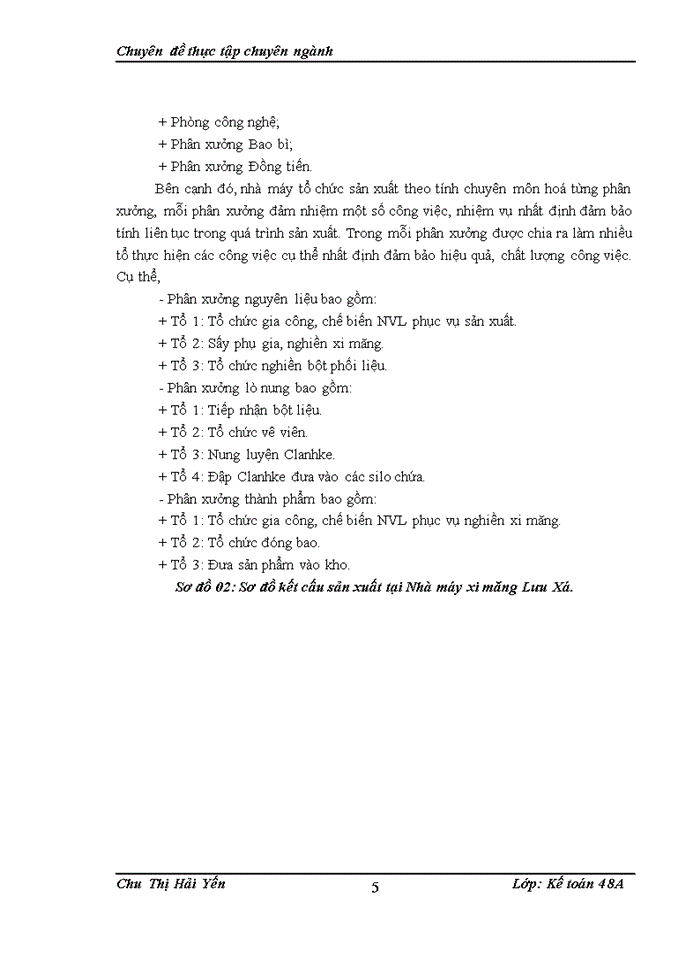 image for page Hoàn thiện kế toán tập hợp chi phí sản xuất và tính giá thành sản phẩm tại Nhá máy xi măng Lưu Xá