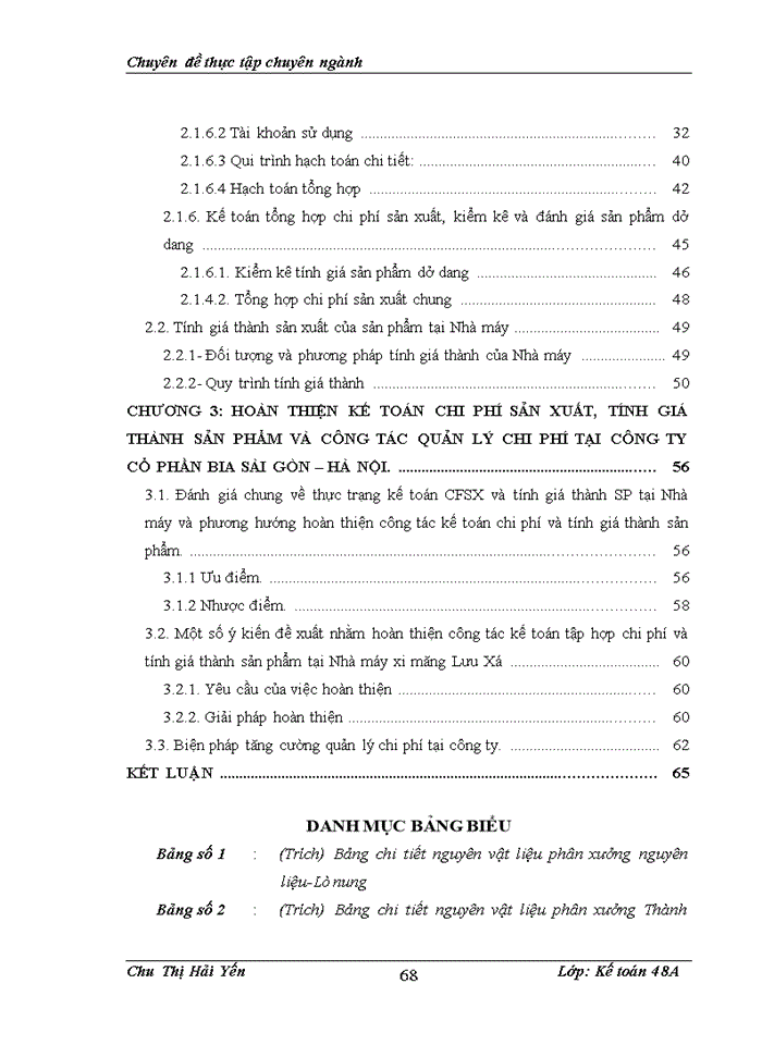 image for page Hoàn thiện kế toán tập hợp chi phí sản xuất và tính giá thành sản phẩm tại Nhá máy xi măng Lưu Xá