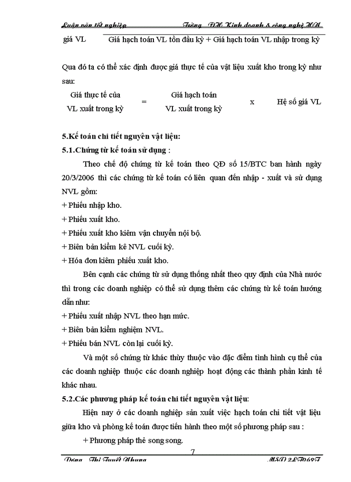 image for page Thực trạng công tác kế toán nguyên vật liệu tại công ty cổ phần Phong Phú.