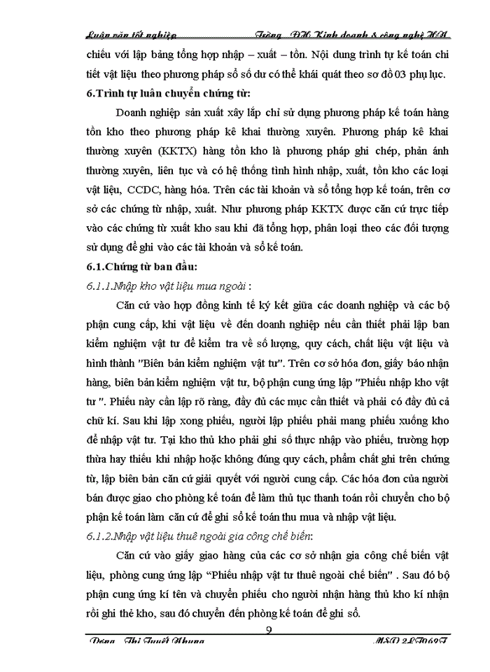 image for page Thực trạng công tác kế toán nguyên vật liệu tại công ty cổ phần Phong Phú.