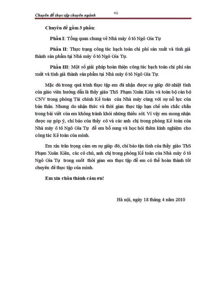 image for page Hạch toán chi phí sản xuất và tính giá thành sản phẩm tại Nhà máy ô tô Ngô Gia Tự