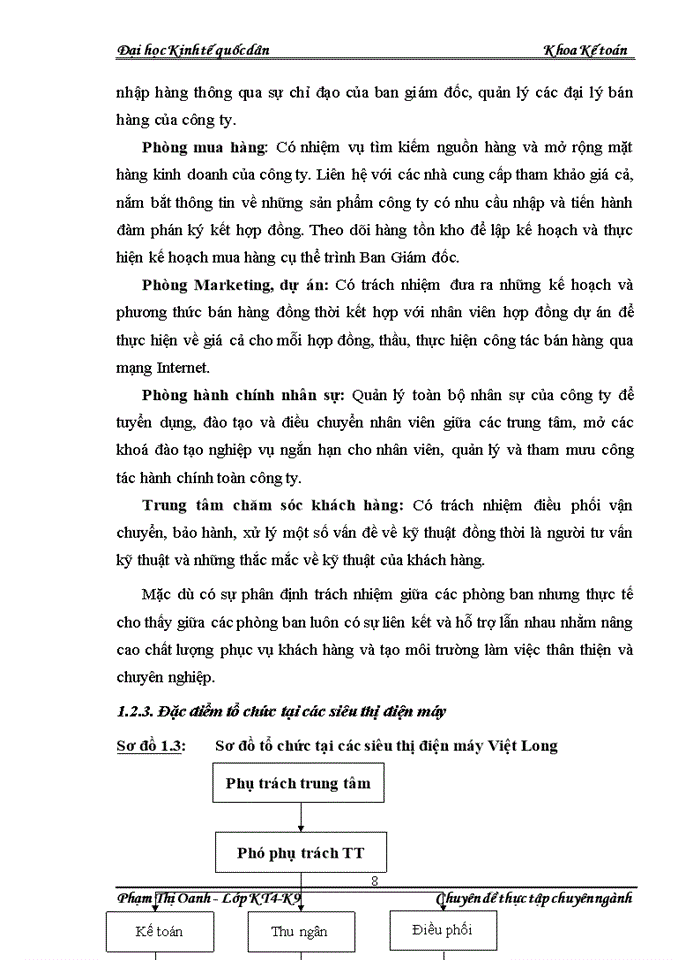 image for page Hoàn thiện kế toán bán hàng và xác định kết quả kinh doanh tại Công ty Cổ phần thương mại và điện máy Việt Long