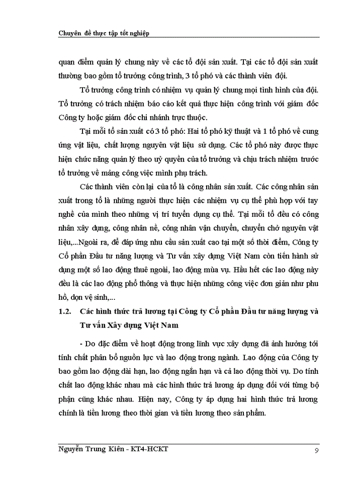 image for page Hoàn thiện kế toán tiền lương và các khoản trích theo lương tại Công ty Cổ phần Đầu tư năng lượng và Tư vấn Xây dựng Việt Nam