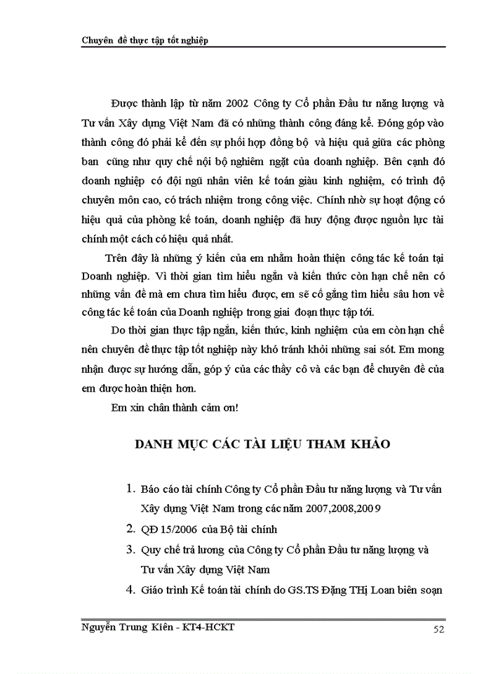 image for page Hoàn thiện kế toán tiền lương và các khoản trích theo lương tại Công ty Cổ phần Đầu tư năng lượng và Tư vấn Xây dựng Việt Nam
