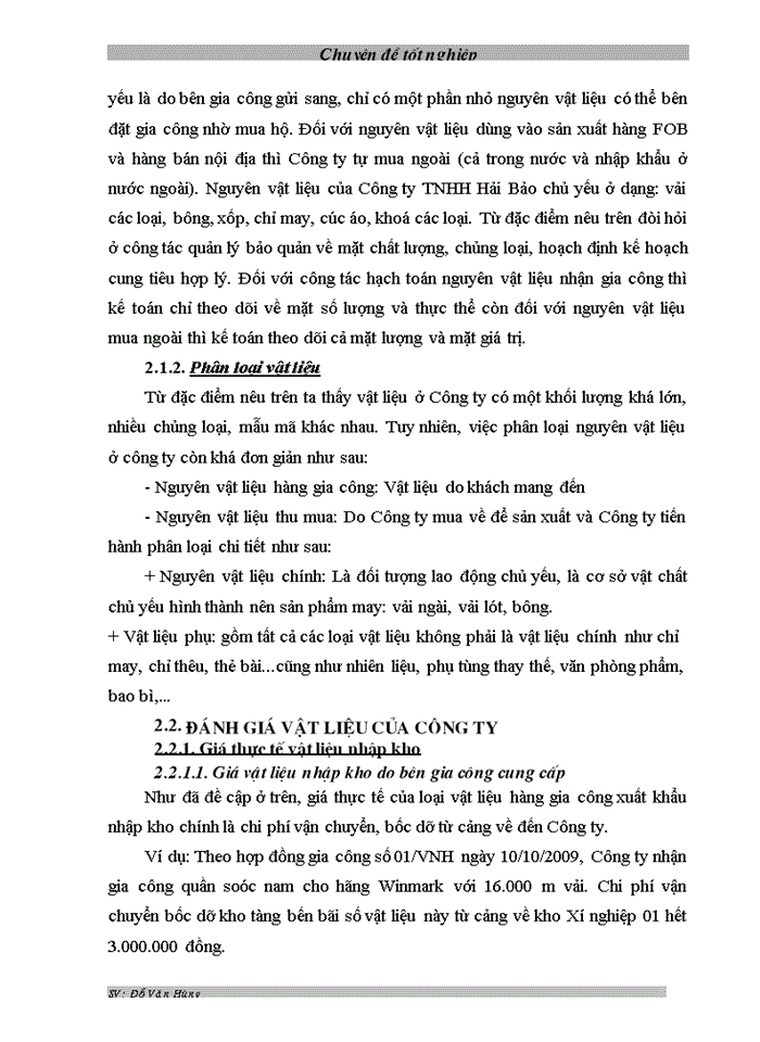 image for page Hoàn thiện kế toán nguyên liệu vật liệu tại Công ty TNHH Hải Bảo