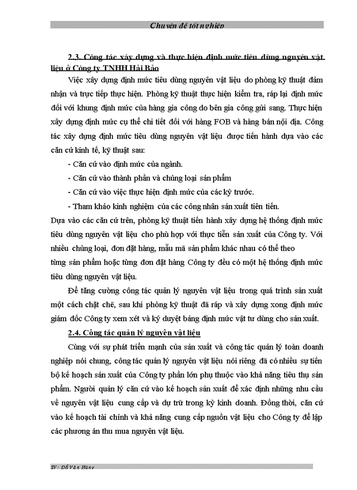 image for page Hoàn thiện kế toán nguyên liệu vật liệu tại Công ty TNHH Hải Bảo