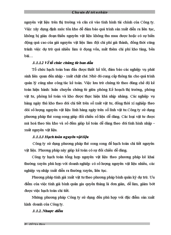 image for page Hoàn thiện kế toán nguyên liệu vật liệu tại Công ty TNHH Hải Bảo