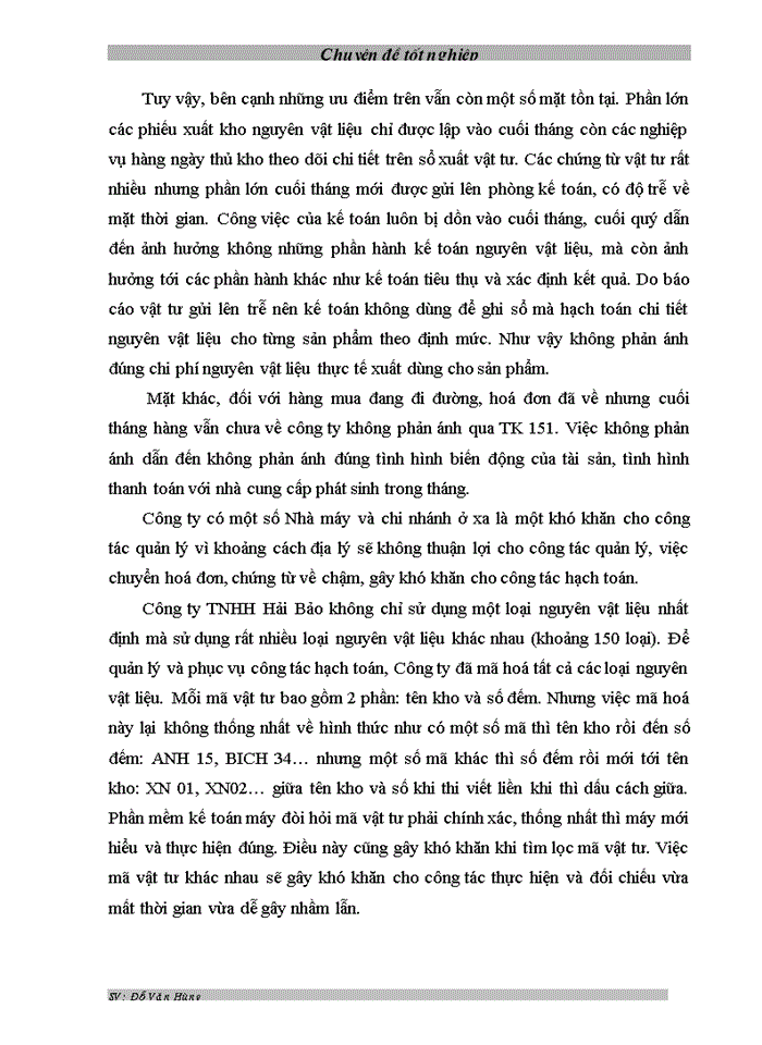 image for page Hoàn thiện kế toán nguyên liệu vật liệu tại Công ty TNHH Hải Bảo