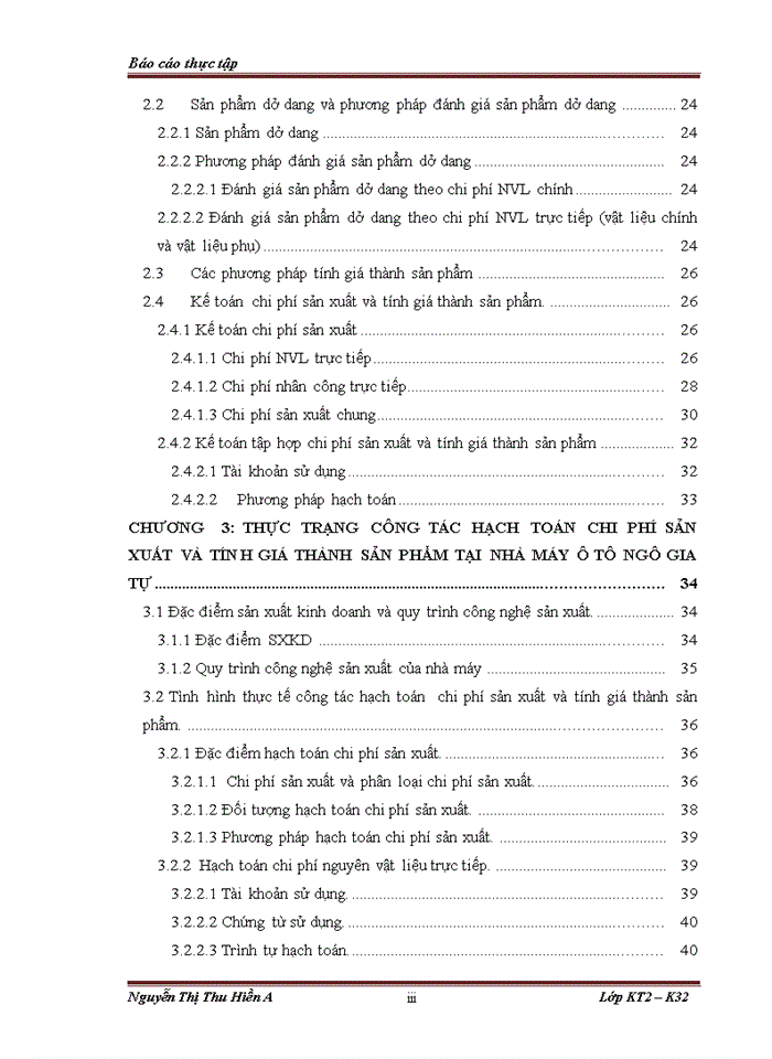 image for page Hạch toán chi phí sản xuất và tính giá thành sản phẩm tại Nhà máy ô tô Ngô Gia Tự