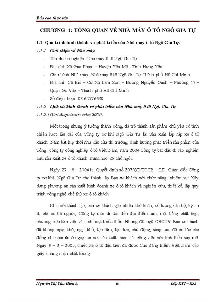image for page Hạch toán chi phí sản xuất và tính giá thành sản phẩm tại Nhà máy ô tô Ngô Gia Tự