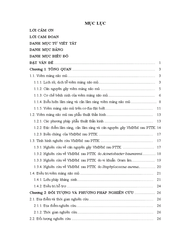 image for page Nghiên cứu đặc điểm lâm sàng, cận lâm sàng và căn nguyên ở bệnh nhân viêm màng não mủ sau phẫu thuật thần kinh
