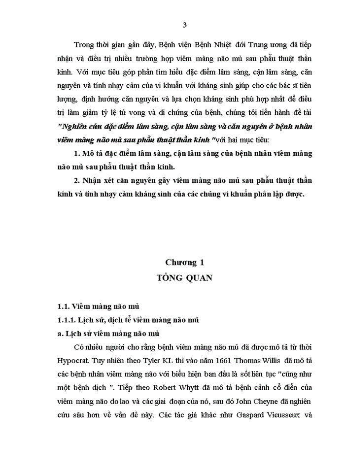 image for page Nghiên cứu đặc điểm lâm sàng, cận lâm sàng và căn nguyên ở bệnh nhân viêm màng não mủ sau phẫu thuật thần kinh