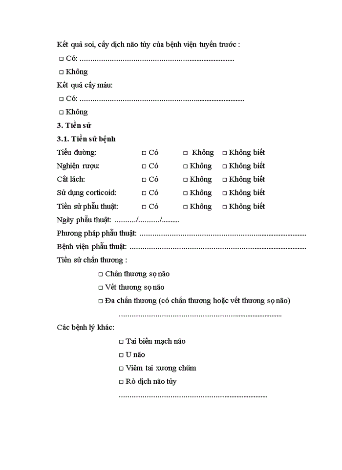 image for page Nghiên cứu đặc điểm lâm sàng, cận lâm sàng và căn nguyên ở bệnh nhân viêm màng não mủ sau phẫu thuật thần kinh