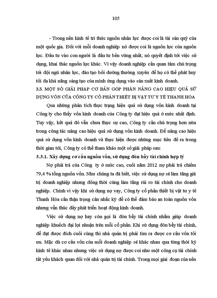 image for page Giải pháp nâng cao hiệu quả sử dụng vốn tại Công ty cổ phần thiết bị vật tư y tế Thanh Hóa